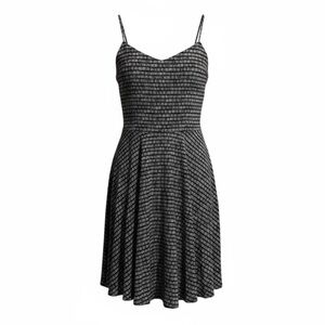OLD NAVY Cami Slip Dress Womens Medium Black White Striped V-Neck Casual